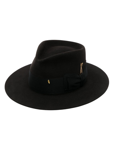 Nick Fouquet Wool-felt Bow-detail Hat In Black