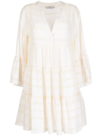 Devotion Ella Stripe-print Dress In Neutrals