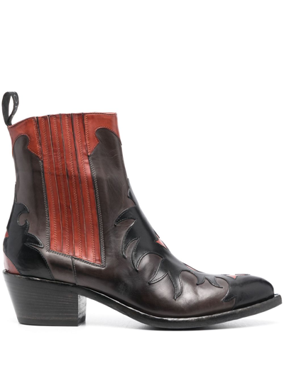 Sartore Texan Boot Sr3645s In Rosso/nero/grigio