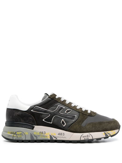 Premiata Lander Low-top Sneakers In Green