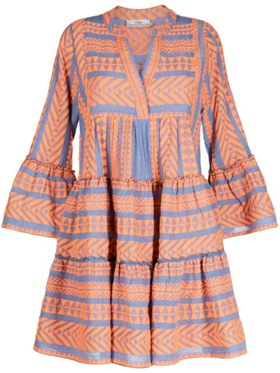 Devotion Ella Graphic-print Dress In Orange