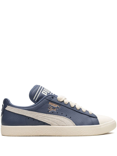 Puma X Rhuigi Clyde Q3 Trainers In Pristine-pristine-inky Blue