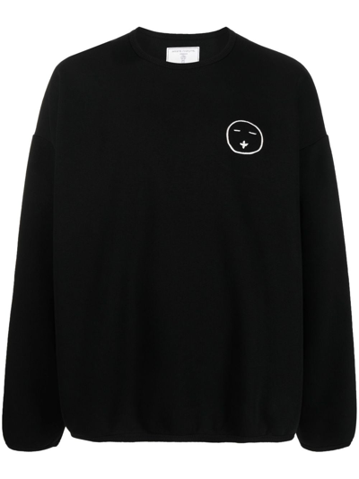 Société Anonyme Graphic-print Crew-neck Sweatshirt In Black