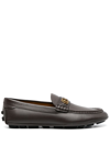 BALLY LOGO-PLAQUE LEATHER LOAFER