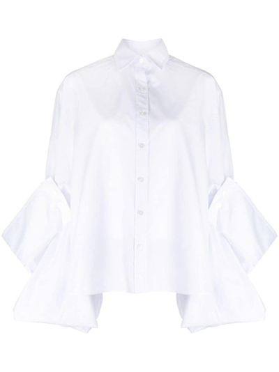 Kolor Layered Puff-sleeve Shirt In White