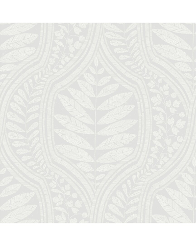 Scott Living Green Foliate Peel & Stick Wallpaper In Grey