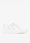 Jimmy Choo Diamond Light Maxi Leather Low-top Trainers In White