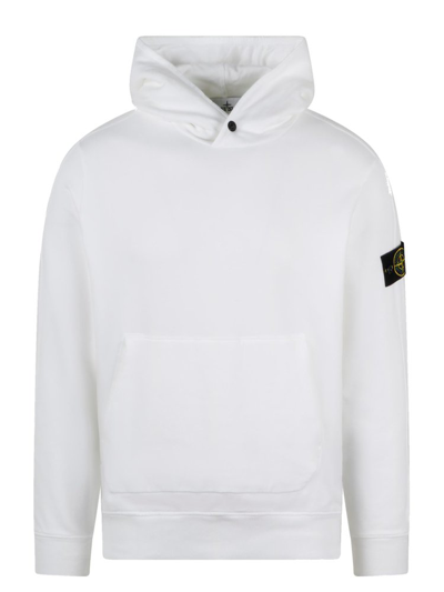 Stone Island Logo Patch Long In White