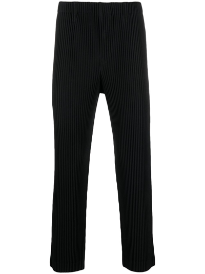 Issey Miyake Loose Fit Straight Pant In Black