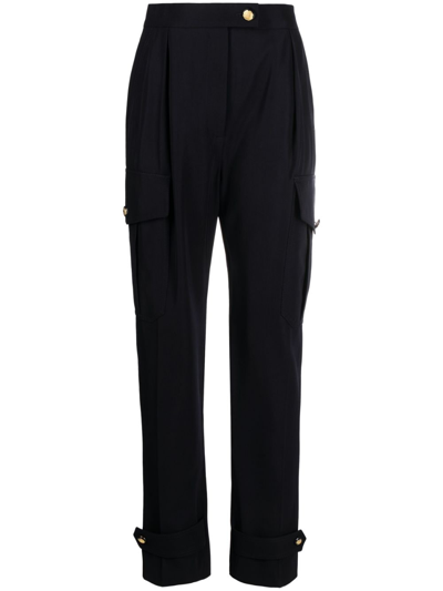 Alexander Mcqueen Tailored Cargo Trousers In Blue