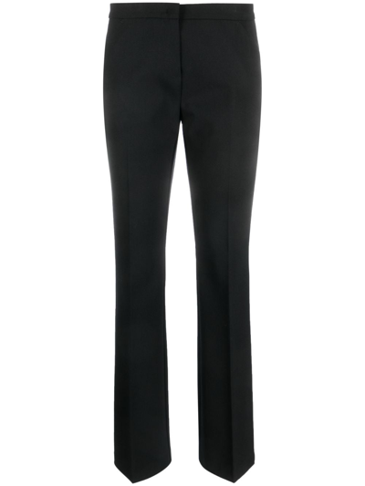 Pinko Slim-fit Flared Trousers In Noir Limousine
