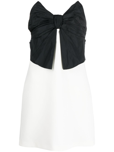 Red Valentino Bow-embellished Strapless Minidress In White