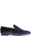 GIUSEPPE ZANOTTI G-FLASH CROCODILE-EFFECT LOAFERS