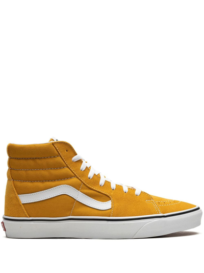 Vans Sk8-hi Suede Sneakers In Yellow/white