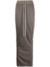 RICK OWENS DRKSHDW LUXOR PILLAR COTTON MAXI SKIRT