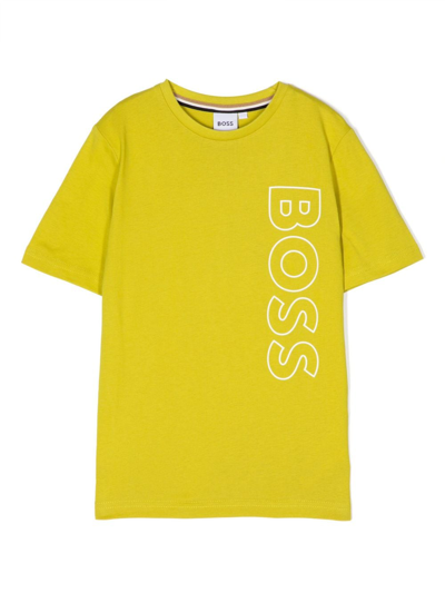 Bosswear Logo-print Crew-neck T-shirt In Grün