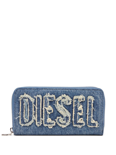 Diesel Portemonnaie Im Jeans-look In Blue