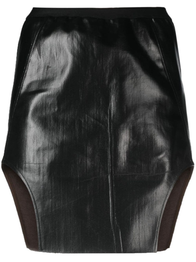 Rick Owens High-waist Above-knee Skirt In Schwarz
