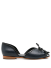 SARAH CHOFAKIAN LEATHER NORWAY FLAT SANDALS