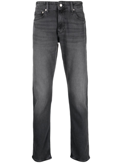 Calvin Klein Jeans Est.1978 Mid-rise Tapered-leg Jeans In Schwarz
