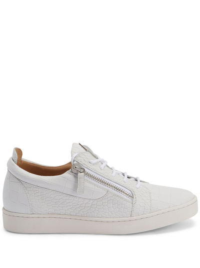 Giuseppe Zanotti Frankie Leather Low-top Sneakers In White