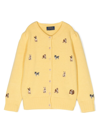 RALPH LAUREN DOG-EMBROIDERED BUTTONED CARDIGAN