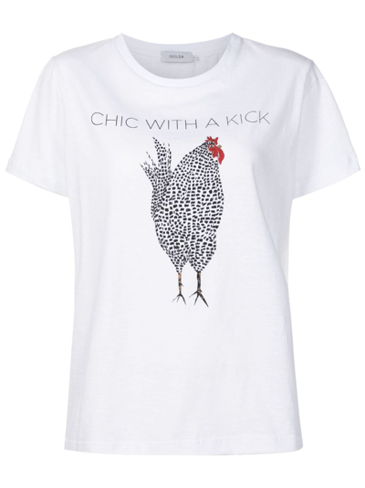 Isolda Graphic-print Cotton T-shirt In White
