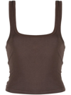Entire Studios Square-neck Cropped Top In Brown