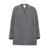 Bottega Veneta Melange Boiled Cashmere Boxy Coat In Medium_grey_melange