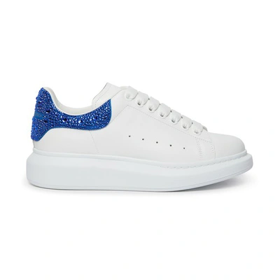 Alexander Mcqueen Oversize Sneakers In White_ultramarine