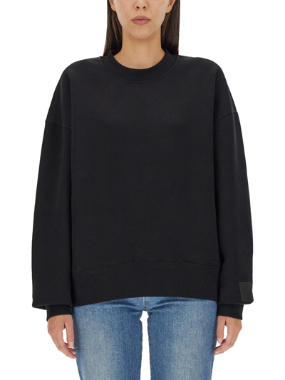 Ami Alexandre Mattiussi Cotton Sweatshirt In Black