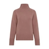 S Max Mara Mantova Wool Knit Turtleneck Sweater In Rosa