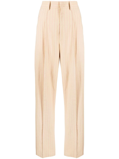 Isabel Marant High-waisted Straight-leg Trousers In Yellow