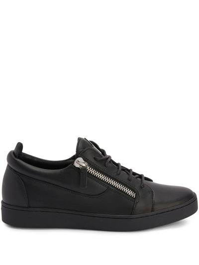 Giuseppe Zanotti Frankie Leather Trainers In Black