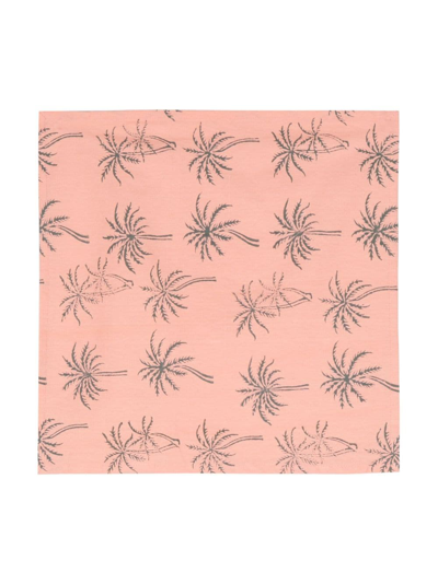 Les-ottomans Palm Tree-print Cotton Napkin In Pink