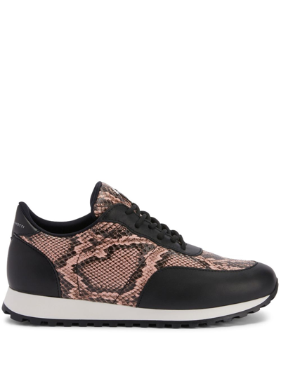 Giuseppe Zanotti Jimi Leather Low-top Sneakers In Black