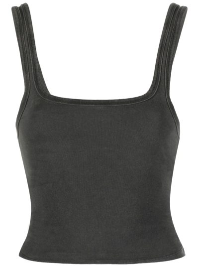 Entire Studios Cropped Tank Top In Black