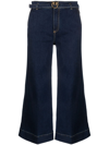 PINKO BELTED-WAIST FLARED JEANS