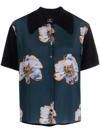 PS BY PAUL SMITH FLORAL-PRINT PANELLED SHIRT