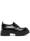 Ash Genial Loafers In Black Leather In Black