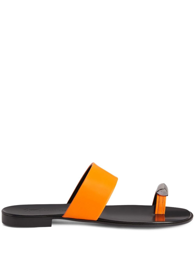 Giuseppe Zanotti Norbert Slip-on Slides In Orange