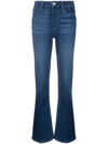 Paige Womens Laurel Canyon Flared Stretch-denim Blend Jeans Berlin In Blue