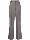 Low Classic Grey Basic Straight-leg Trousers In Grey