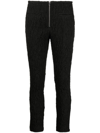 Isabel Marant Crinkled Cropped Trousers In Black
