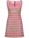 Giambattista Valli Lurex Tweed Mini Dress In Pink