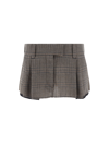 Miu Miu Prince Of Wales Checked Miniskirt In Corteccia