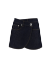 Coperni Denim Wrap Miniskirt In Dark Navy
