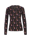 ETRO STRETCH SILK SWEATER WITH ALL-OVER PINK PAISLEY PATTERN