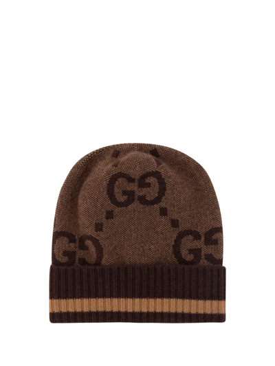 Gucci Canvy Hat In Beige/camel