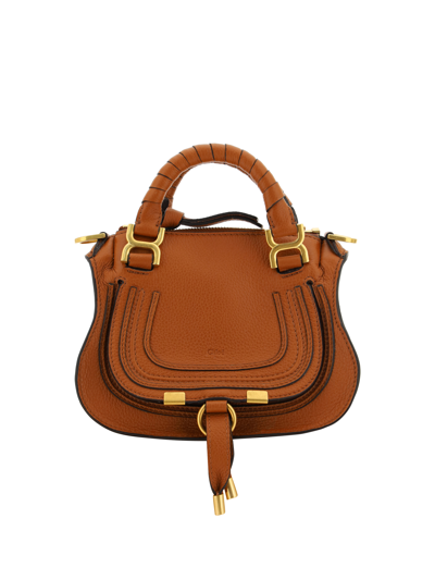 Chloé Marcie Handbag In Tan